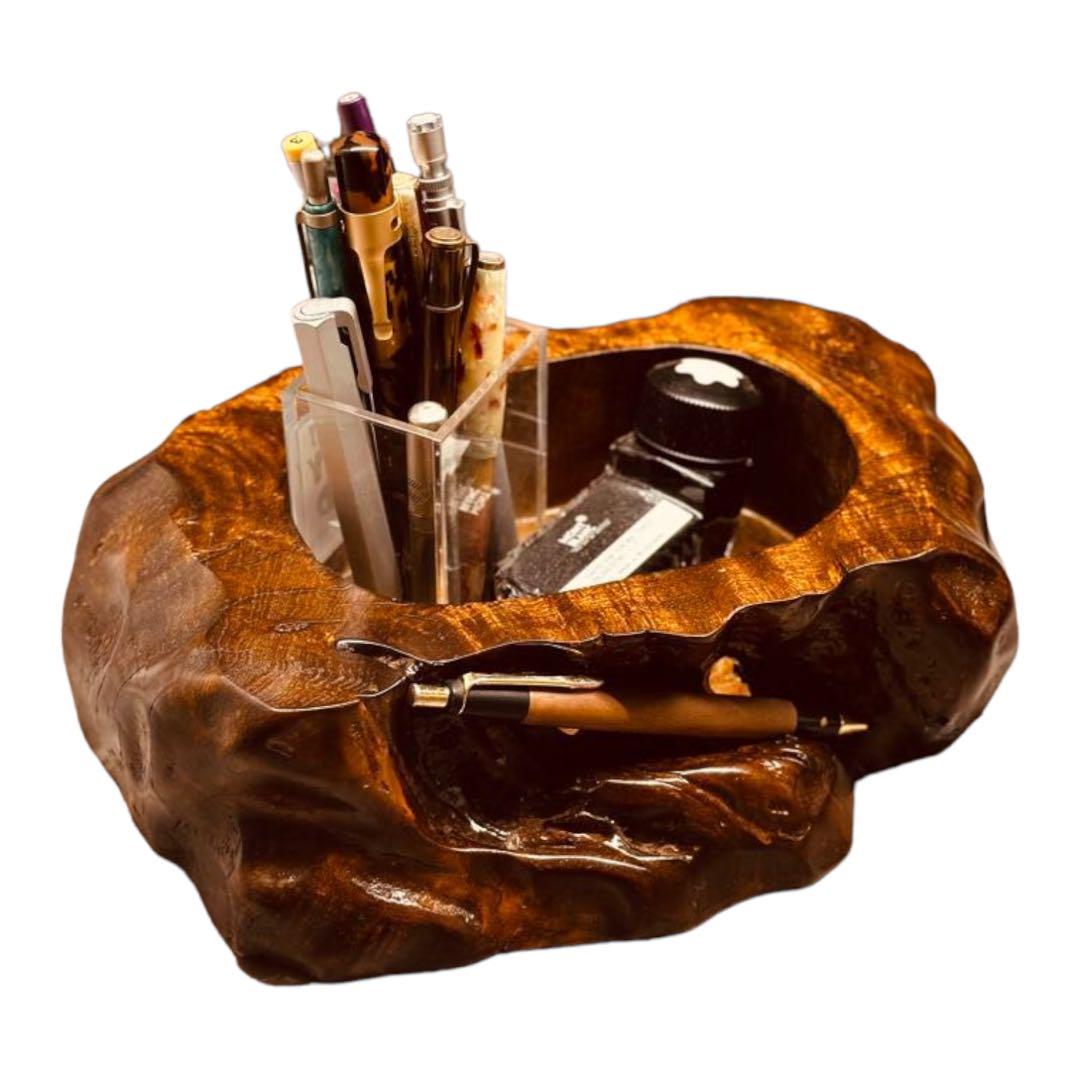 ペン立て ペンケース インテリア 欅 工芸品 野原工芸 風