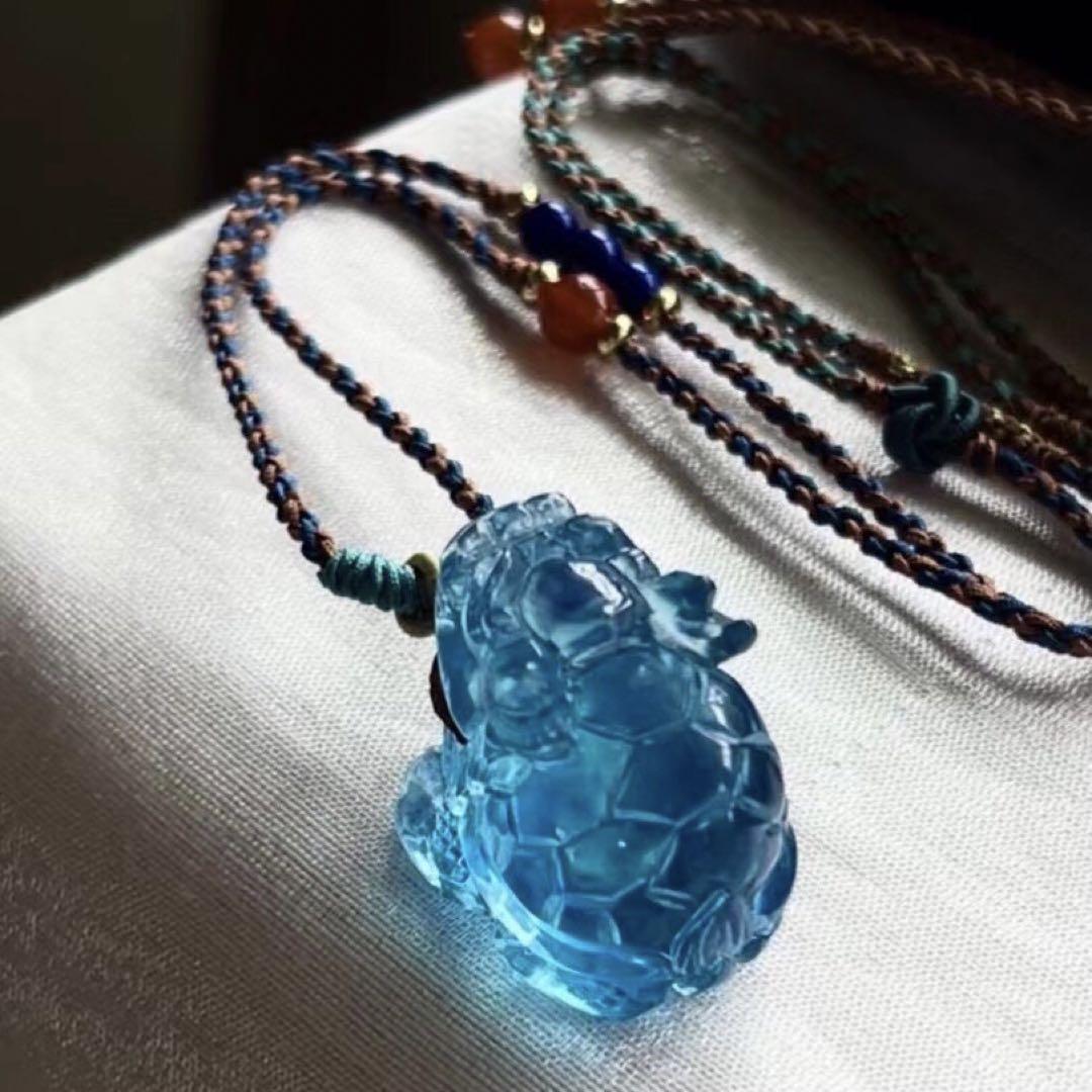 天然 アクアマリン ネックレス 14.6g