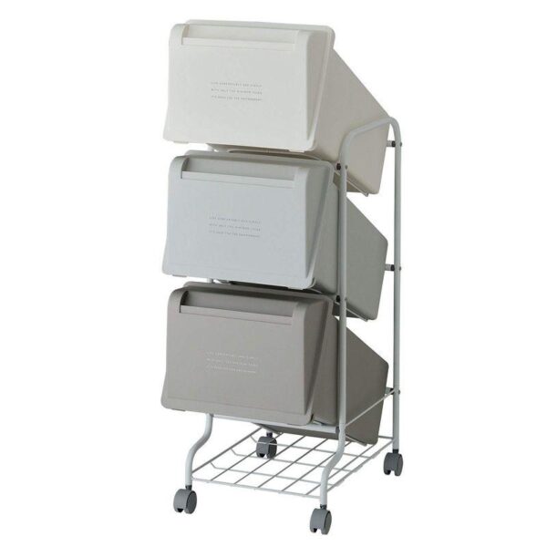 リス 分別 ゴミ箱 縦型3段 コンテナスタイルV CS5-60 ミックス6 63L (21L×3段)